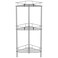 HuggieGems 3 Tier Floor Standing Corner Shower Caddy Organizer Shelf with Hooks Bathroom Shelves Stand Rack Gray