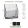 Greentainer Bath Toy Storage Organizer Large Foldable Bathtub Toy Holder with Drainage No Drill Adhesive Wall Mounted Rustproof Metal Wire Basket for Bathroom Tub Shower Toys
