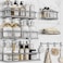 YASONIC Shower Caddy 6 Pack Large Capacity shower Organizer with Soap Holder and 12 Hooks Rustproof Shower Shelves for Inside Shower No DrillingSleek Bathroom Organizers and Storage Grey