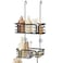 SWTYMIKI Shower Caddy Hanging Organizer Over the Door Shower Caddy with Soap Holder 11 Hooks 2 Installation Ways Stainless Steel Rustproof Bathroom Organizer Black