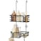 SWTYMIKI Shower Caddy Hanging Organizer Over the Door Shower Caddy with Soap Holder 11 Hooks 2 Installation Ways Stainless Steel Rustproof Bathroom Organizer Black