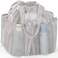 famichan Mesh Shower Caddy Portable with Drawstring Dorm Room Essentials for College Students Grey Shower Bag for CampingSwimmingGymTravelBathroom