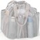 famichan Mesh Shower Caddy Portable with Drawstring Dorm Room Essentials for College Students Grey Shower Bag for CampingSwimmingGymTravelBathroom