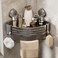 VOLPONE Shower Caddy Corner Suction Cup Shower Shelf Corner No Drilling Bathroom Shower Organizer Storage Rack Adhesive 1Pack gray