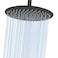 Midanya Round Rainfall Shower Head High Pressure Stainless Steel Waterfall Large Rain Shower Head Ultra Thin DesignMatte Black 10 Inch