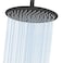Midanya Round Rainfall Shower Head High Pressure Stainless Steel Waterfall Large Rain Shower Head Ultra Thin DesignMatte Black 10 Inch