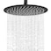 Midanya Round Rainfall Shower Head High Pressure Stainless Steel Waterfall Large Rain Shower Head Ultra Thin DesignMatte Black 12 Inch