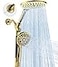 MakeFit Dual Handheld Shower Head Combo 2in1 Rain Shower Heads System 8 Inch Rainfall Shower Head and 10 Modes High Pressure Hand Held Showerhead with Builtin Power Wash