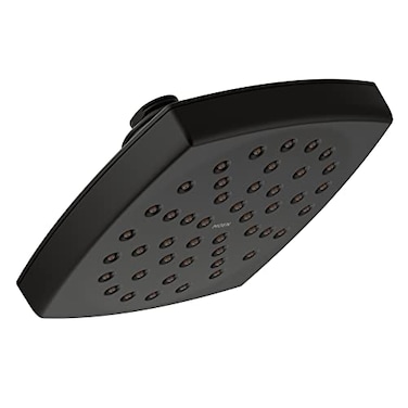 Moen Voss Matte Black 6 SingleFunction Rainshower Showerhead with Immersion Technology S6365BL