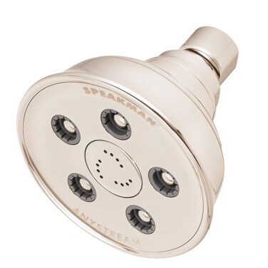 Speakman S3014PN Caspian Anystream High Pressure Adjustable Shower Head Polished Nickel