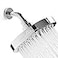 HeatsistenceLuxury Rainfall Shower Head HighPressure Showerhead Jets Rain Shower Head AntClog Silicone Nozzles 25 GPM 6 Inch Diameter Deluxe Chrome
