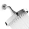 HeatsistenceLuxury Rainfall Shower Head HighPressure Showerhead Jets Rain Shower Head AntClog Silicone Nozzles 25 GPM 6 Inch Diameter Deluxe Chrome
