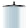 BESy 10 Inch Rain Shower Head 10 Square Rainfall High Pressure Stainless Steel Bath Showerhead 116 Ultra Thin Waterfall Full Body Coverage with Silicone Nozzle Matte Black Finish