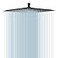 BESy 16 Inch Rain Shower Head 16 Square Rainfall High Pressure Stainless Steel Bath Showerhead 116 Ultra Thin Waterfall Full Body Coverage with Silicone Nozzle Matte Black Finish