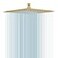 BESy 12 Inch Rain Shower Head 12 Square Rainfall High Pressure Stainless Steel Bath Showerhead 116 Ultra Thin Waterfall Full Body Coverage with Silicone Nozzle Brushed Gold