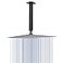 NearMoon Rain Shower Head With Shower Arm Ceiling Mount Square Shower Stainless Steel Ceiling Rainfall Showerhead Waterfall Full Body Coverage 12 Inch Matte Black