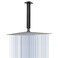 NearMoon Rain Shower Head With Shower Arm Ceiling Mount Square Shower Stainless Steel Ceiling Rainfall Showerhead Waterfall Full Body Coverage 12 Inch Matte Black