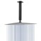 NearMoon Rain Shower Head With Shower Arm Ceiling Mount Square Shower Stainless Steel Ceiling Rainfall Showerhead Waterfall Full Body Coverage 12 Inch Matte Black