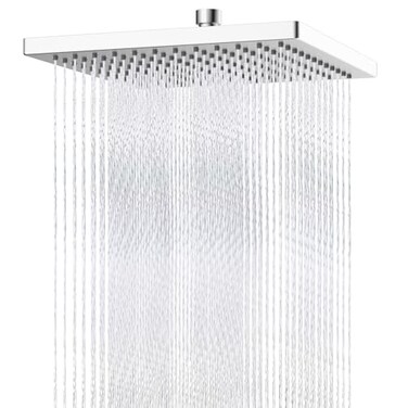 Hibbent cUPC Thickness Metal Shower Head 12 High Pressure Shower Heads Square Large Bathroom Rainfall Shower Head with Adjustable Brass Ball Joint Waterfall Full Body Coverage Chrome