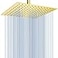 Voolan Rain Shower Head High Flow Large Rainfall Shower Heads Made of Stainless Steel Waterfall Bathroom Square Showerhead Ceiling or Wall Mount 12 Gold
