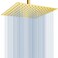 Voolan Rain Shower Head High Flow Large Rainfall Shower Heads Made of Stainless Steel Waterfall Bathroom Square Showerhead Ceiling or Wall Mount 12 Gold