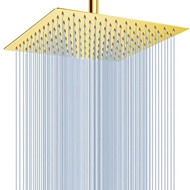 Voolan Rain Shower Head High Flow Large Rainfall Shower Heads Made of Stainless Steel Waterfall Bathroom Square Showerhead Ceiling or Wall Mount 12 Gold