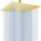 Voolan Rain Shower Head High Flow Large Rainfall Shower Heads Made of Stainless Steel Waterfall Bathroom Square Showerhead Ceiling or Wall Mount 12 Gold