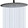 GGStudy Round 16 Inch Stainless Steel Shower Head Rain Style Shower Head Black Large Square Rainfall Shower Heads Matte Black