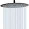 GGStudy Round 16 Inch Stainless Steel Shower Head Rain Style Shower Head Black Large Square Rainfall Shower Heads Matte Black