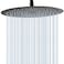 GGStudy 12 Inches Round Rain Shower head Large Stainless Steel High Pressure Shower HeadUltra Thin Rainfall Bath Shower 12 Connection Oil Rubbed Bronze Black Shower Head