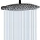 GGStudy 12 Inches Round Rain Shower head Large Stainless Steel High Pressure Shower HeadUltra Thin Rainfall Bath Shower 12 Connection Oil Rubbed Bronze Black Shower Head