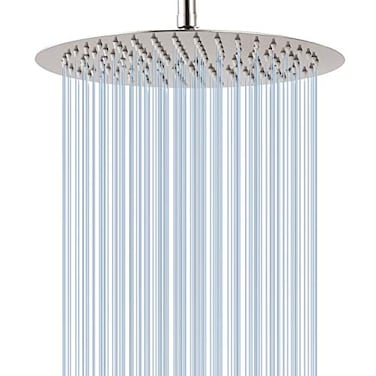 GGStudy Round 12 Inch Stainless Steel Shower Head Rain Style Shower Head Brushed Nickel