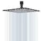 GGStudy High Pressure Square Shower Head 12 Inches Large Stainless Steel Shower HeadsUltra Thin Rainfall Bath Shower 12 Connection Oil Rubbed Bronze Black Shower Head