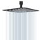 GGStudy High Pressure Square Shower Head 12 Inches Large Stainless Steel Shower HeadsUltra Thin Rainfall Bath Shower 12 Connection Oil Rubbed Bronze Black Shower Head