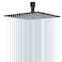 GGStudy High Pressure Square Shower Head 12 Inches Large Stainless Steel Shower HeadsUltra Thin Rainfall Bath Shower 12 Connection Oil Rubbed Bronze Black Shower Head
