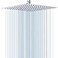 GGStudy 12 Inches Square Rain Shower Head Large Stainless Steel High Pressure Shower Head Ultra Thin Rainfall Bath Shower with Silicone Nozzle Easy to Clean and Install Chrome Shower Head