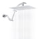 Hibbent All Metal cUPC Rain Shower Head 12 High Pressure Rainfall Showerhead with 16 Shower Head Extension Arm Solid Brass Adjustable Shower Arm Extender fixed Showerheads Chrome