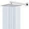 HarJue Shower Head with Extension Arm High Pressure Square with ShowerArm Stainless Steel Rainfall Waterfall Full Body Coverage 10 Shower with 16 Arm Chrome