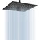 Midanya Rain Shower Head Stainless Steel Large Rainfall Shower Head High Pressure Bathroom Waterfall Square Showerhead Ceiling or Wall Mount Matte Black 10 Inch