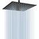 Midanya Rain Shower Head Stainless Steel Large Rainfall Shower Head High Pressure Bathroom Waterfall Square Showerhead Ceiling or Wall Mount Matte Black 10 Inch