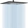Midanya Rain Shower Head Stainless Steel Large Rainfall Shower Head High Pressure Bathroom Waterfall Square Showerhead Ceiling or Wall Mount Matte Black 16 Inch