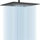 Midanya Rain Shower Head Stainless Steel Large Rainfall Shower Head High Pressure Bathroom Waterfall Square Showerhead Ceiling or Wall Mount Matte Black 16 Inch