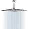 NearMoon Rain Shower Head High Flow Stainless Steel Square Rainfall Shower Waterfall Bath Shower Body Covering Ceiling or Wall Mount 16 Inch Matte Black