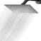 NearMoon Rain Shower Head High Flow Stainless Steel Rainfall Shower High Pressure Design Awesome Shower Experience Even At Low Water Flow 12 Inch Rectangle Matte Black