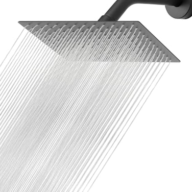 NearMoon Rain Shower Head High Flow Stainless Steel Rainfall Shower High Pressure Design Awesome Shower Experience Even At Low Water Flow 12 Inch Rectangle Matte Black