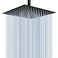 Voolan Rain Shower Head High Flow Large Rainfall Shower Heads Made of Stainless Steel Waterfall Bathroom Square Showerhead Ceiling or Wall Mount 12 Black