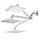 Hotel Spa HotelSpa Giant 10 Stainless Steel Rainfall Square Showerhead with Solid Brass Adjustable Extension Arm