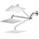 Hotel Spa HotelSpa Giant 10 Stainless Steel Rainfall Square Showerhead with Solid Brass Adjustable Extension Arm