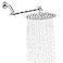 NearMoon Rain Shower Head with 11 Adjustable Arm High Pressure Stainless Steel Rainfall Shower UltraThin Design Pressure Boosting 10 Inch Chrome