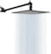 NearMoon Rain Shower Head with 11 Adjustable Extension Arm Large Stainless Steel High Flow Rainfall Square Head Bath Shower Waterfall Full Body Coverage 12 Inch Matte Black